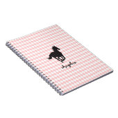 Paarden op de Sjabloon van het diamantpatroon Notitieboek (Rechterzijde)