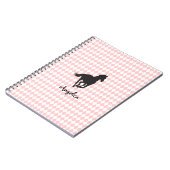 Paarden op de Sjabloon van het diamantpatroon Notitieboek (Linkerzijde)