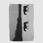 Paarden op de sneeuwpoort golfhanddoek (Voorkant)