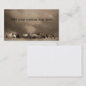 Paarden op de Visitekaartjes van Prairie (Voorkant / Achterkant)