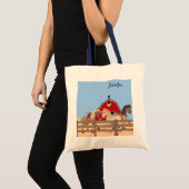 Paarden op een Boerderij Tote Bag (Voorkant (product))