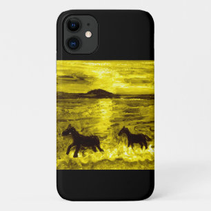Paarden op een Golden Seashore Equine Case-Mate iPhone Case