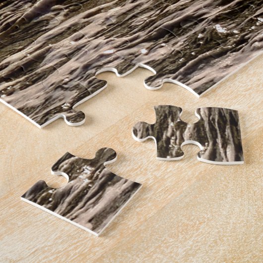 Paarden op een schuimend Zee Legpuzzel (Zijkant)