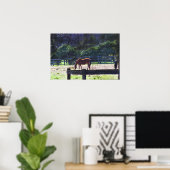 Paarden op het Poster van het Boerderij (Thuiskantoor)