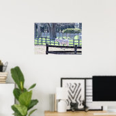 Paarden op het Poster van het Boerderij (Thuiskantoor)