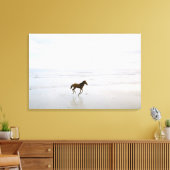 Paarden op het strand canvas afdruk (Insitu (Woonkamer))