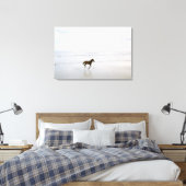 Paarden op het strand canvas afdruk (Insitu (Slaapkamer))