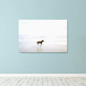 Paarden op het strand canvas afdruk (Insitu (Houten vloer))