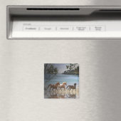 Paarden op het strand Magnet (Insitu (Vaatwasser))