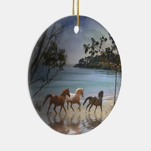 Paarden op het strand Ornament (Rechts)