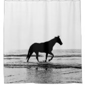 Paarden op het strand Shower Curtain Douchegordijn (Voorkant)