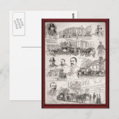  paarden op het werk briefkaart (Voorkant / Achterkant)
