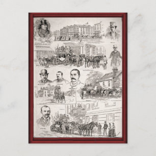  paarden op het werk briefkaart