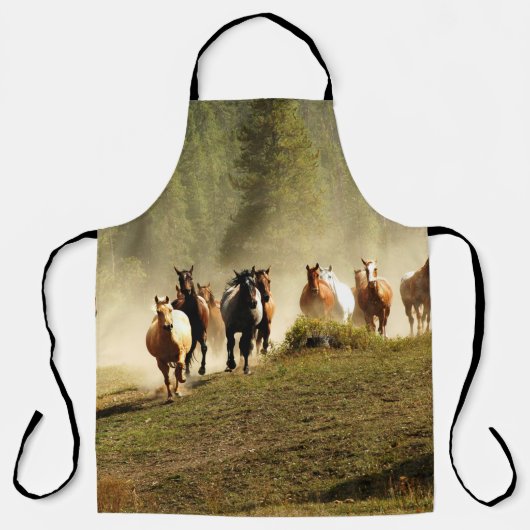 paarden op Montana ranch Schort (Voorkant)