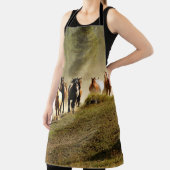 paarden op Montana ranch Schort (Insitu)