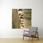 paarden op Montana ranch Wandkleed (In Situ (horizontaal))