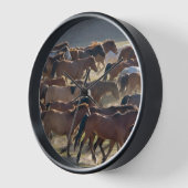 Paarden op ranch, Inner Mongolië, China (Hoek)