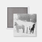 Paarden op ranch magneet (Voorkant / Achterkant)