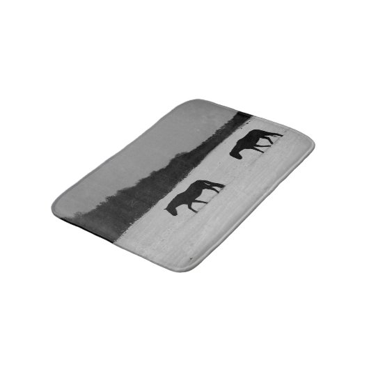 Paarden op sneeuw BMM Badmat (Gekanteld)