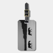 Paarden op sneeuw cd ltcnm bagagelabel (Voorkant verticaal)