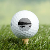 Paarden op sneeuw css gbcnm golfballen (Insitu Shirt)