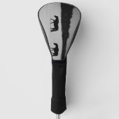 Paarden op sneeuw dccna golfheadcover (Voorkant)