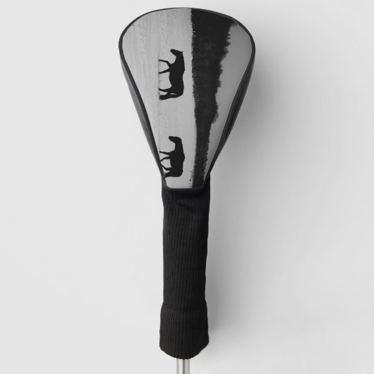 Paarden op sneeuw dccna golfheadcover (Voorkant)
