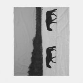 Paarden op sneeuw FBCNM Fleece Deken (Voorkant)