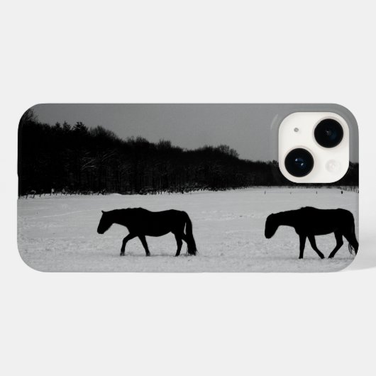 Paarden op sneeuw iphcna Case-Mate iPhone case (Achterkant (horizontaal))