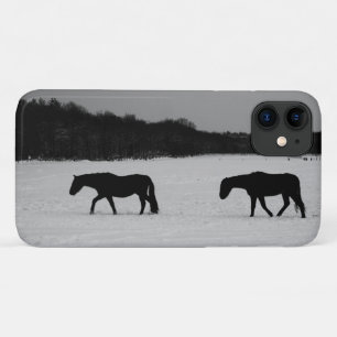 Paarden op sneeuw iphcna Case-Mate iPhone case