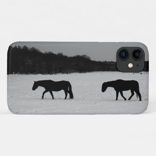 Paarden op sneeuw iphcna Case-Mate iPhone case (Achterkant (horizontaal))