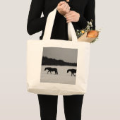 Paarden op sneeuw jtcna grote tote bag (Voorkant (product))