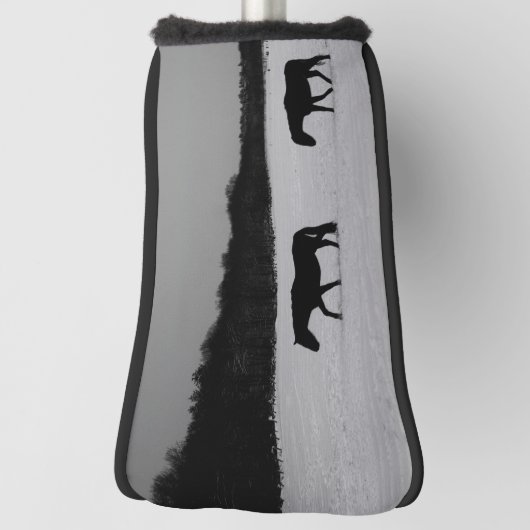 Paarden op sneeuw PCN Golf Head-Hoesje Golfheadcover (Draai 90)