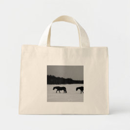 Paarden op sneeuw TTCNA Mini Tote Bag