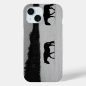 Paarden op sneeuwriffen Case-Mate iPhone case (Achterkant)