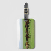 Paarden op weide - Landschapsfoto Bagagelabel (Voorkant (verticaal))