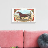 Paarden op wielen - paardenraces canvas afdruk (Insitu (Woonkamer))