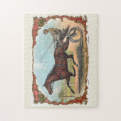 Paarden op wielen -  paardenraces legpuzzel (Verticaal)