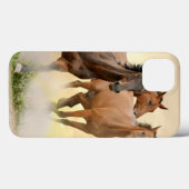 Paarden op zonsondergang Case-Mate iPhone case (Achterkant (horizontaal))