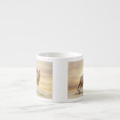 Paarden op zonsondergang espresso kop (Voorkant)