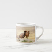 Paarden op zonsondergang espresso kop (Rechts)