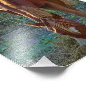 Paarden op zonsondergang foto afdruk (Hoek)