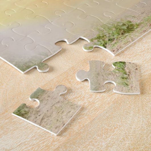 Paarden op zonsondergang legpuzzel (Zijkant)