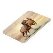 Paarden op zonsondergang magneet (Linkerzijde)