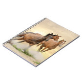 Paarden op zonsondergang notitieboek (Linkerzijde)