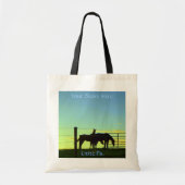 Paarden op zonsondergang, Tas. Je winkelnaam toevo Tote Bag (Voorkant)
