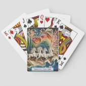 Paarden over de golven Monogram Go Fish spel Pokerkaarten (Achterkant)