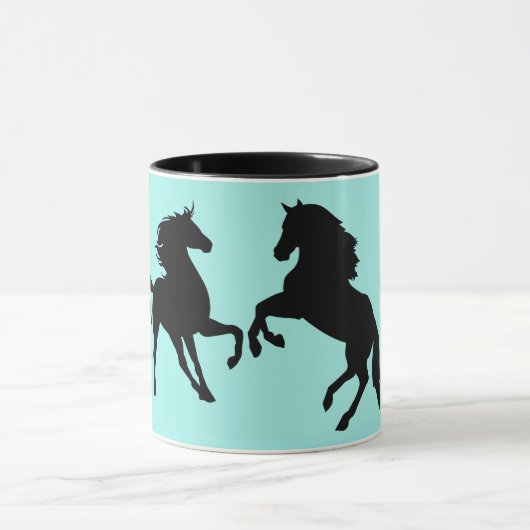 Paarden Paar Koffie Mok Custom Kleur (Midden)