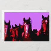 Paarden - paarden briefpapier (Voorkant / Achterkant)