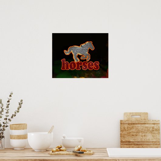 paarden - paarden poster (Keuken)
